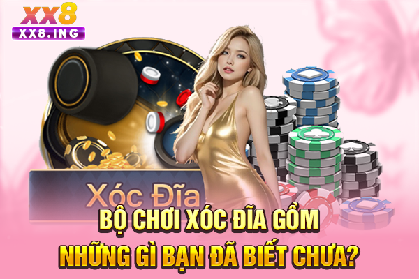 Bộ chơi xóc đĩa được cấu thành từ những phụ kiện vô cùng đơn giản