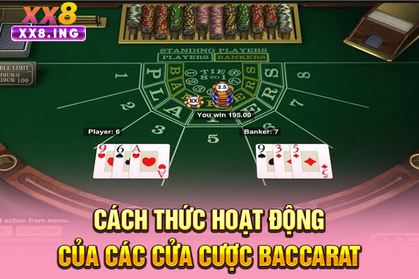 Cách thức hoạt động của các cửa cược Baccarat